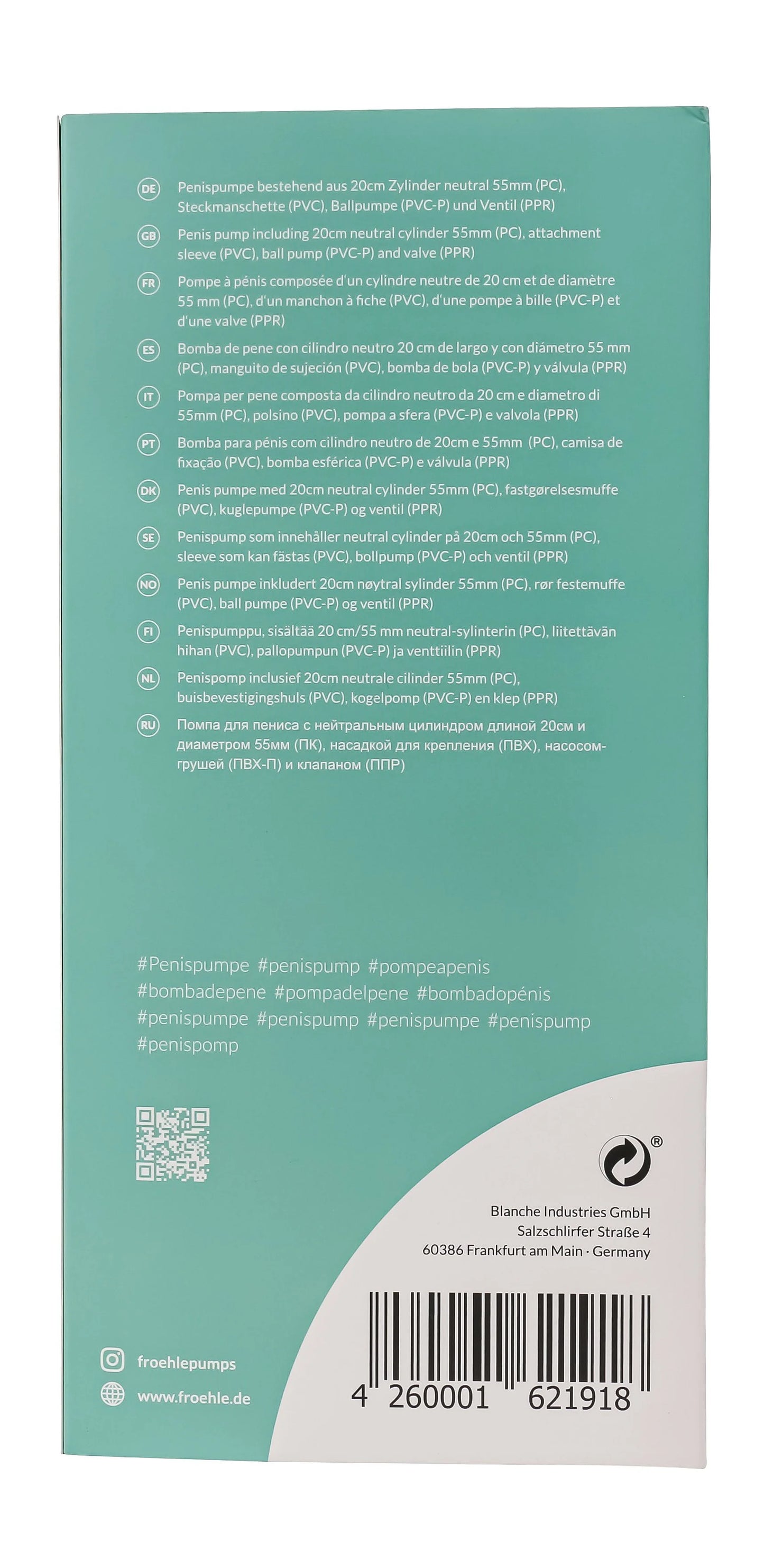 Frohle Penis Pump L Kit PP003