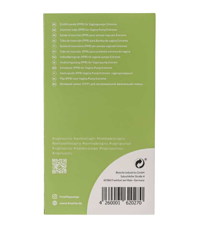 Insertion Frohle Tube For Frohle Extreme Pussy / Vagina Pump Cup SP006