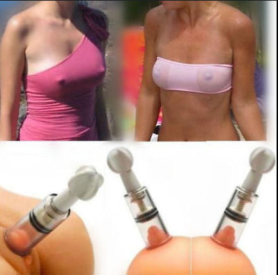 Twist & Shout Nipple Suckers (Rotary Screw Style Vacuum Suction Cylinder) Black, White & Red