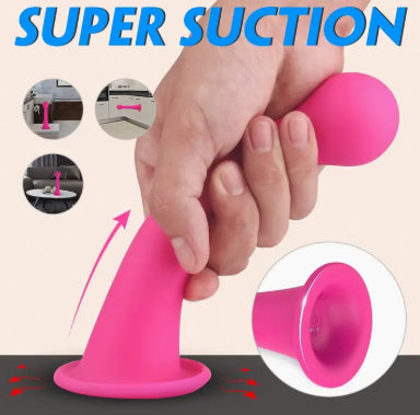 The Pink Pawn G-Spot Suction Cup Base Vibrator Massage Wand - Cordless Remote Control / Rechargeable
