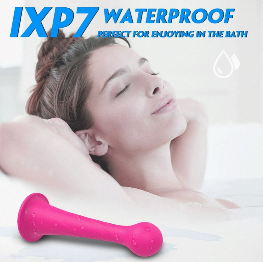 The Pink Pawn G-Spot Suction Cup Base Vibrator Massage Wand - Cordless Remote Control / Rechargeable