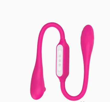 Double Trouble Dual Head Double Ended Pink Couples Vibrator - Cordless / Rechargeable