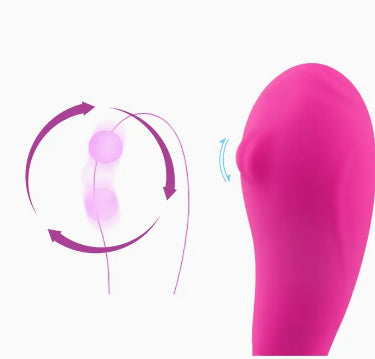 Double Trouble Dual Head Double Ended Pink Couples Vibrator - Cordless / Rechargeable